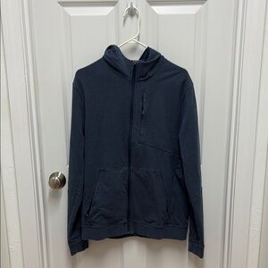 Lululemon‎ Men’s City Sweat Zip Blue Hoodie French Terry - size Large